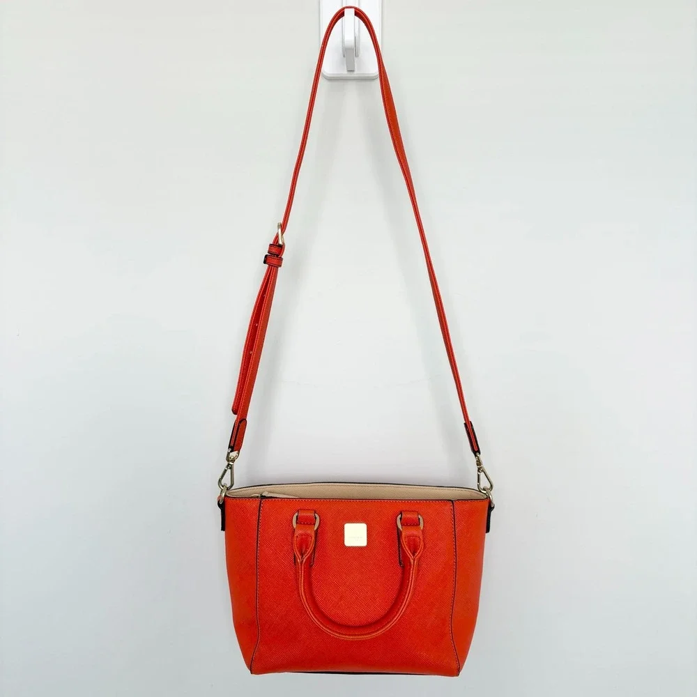 Pierre Cardin Satchel Crossbody Bag Orange Medium Classy Capsule Autumn Chic